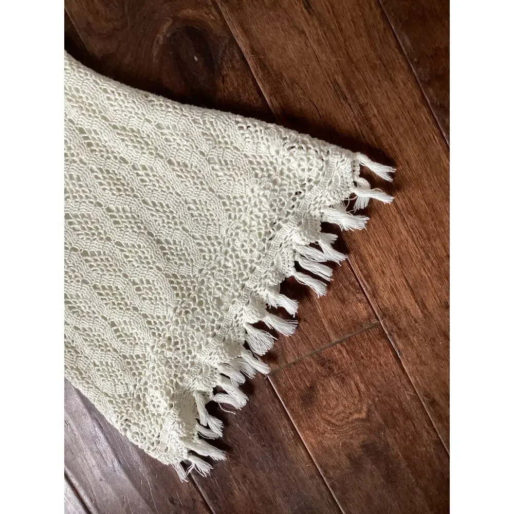 Matilda Jane You and Me Girls Crochet Boho Grace Top Minimalist Ivory Cream SZ 6